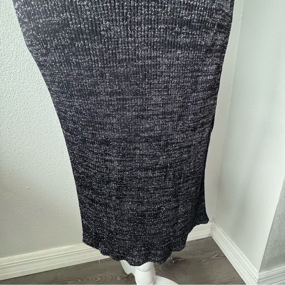 Michael Mims Kathy Cole Black Metallic Dress Body Con Vintage SZ L - Picture 14 of 15